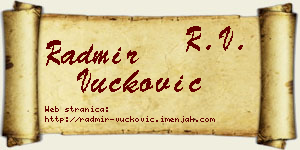Radmir Vučković vizit kartica